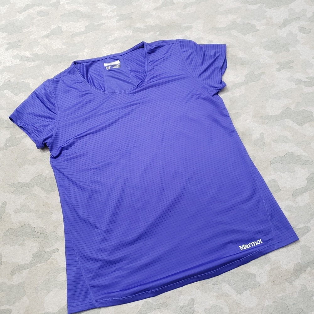 Marmot Top Womens Large Purple Pullover Short Sleeve - Picture 2 of 10
